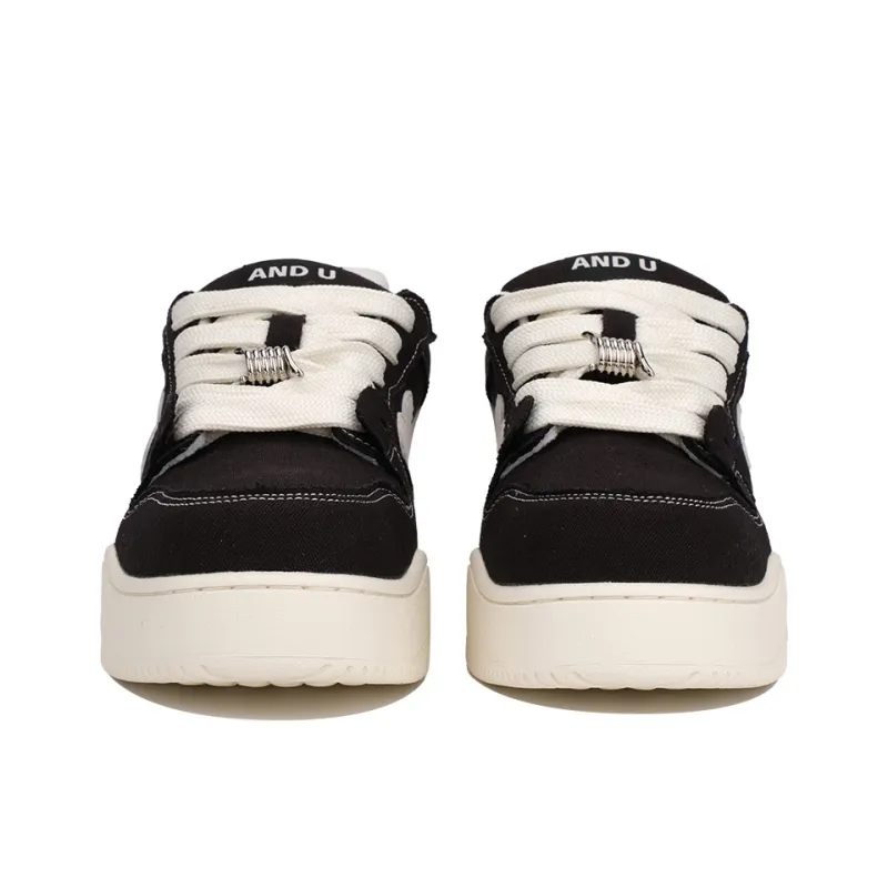 AND U Slip Resistant Cushioning, Abrasion Resistant, Height Increasing Low Top Skateboard Shoes Unisex-26