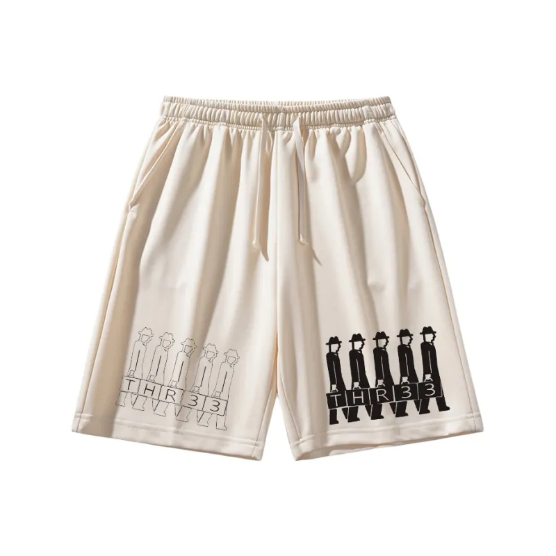 THREEAGAINTHR33 Casual Shorts Unisex-6