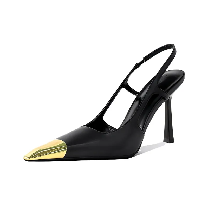 GOSO Slim Heel High Heels Women's Black-0
