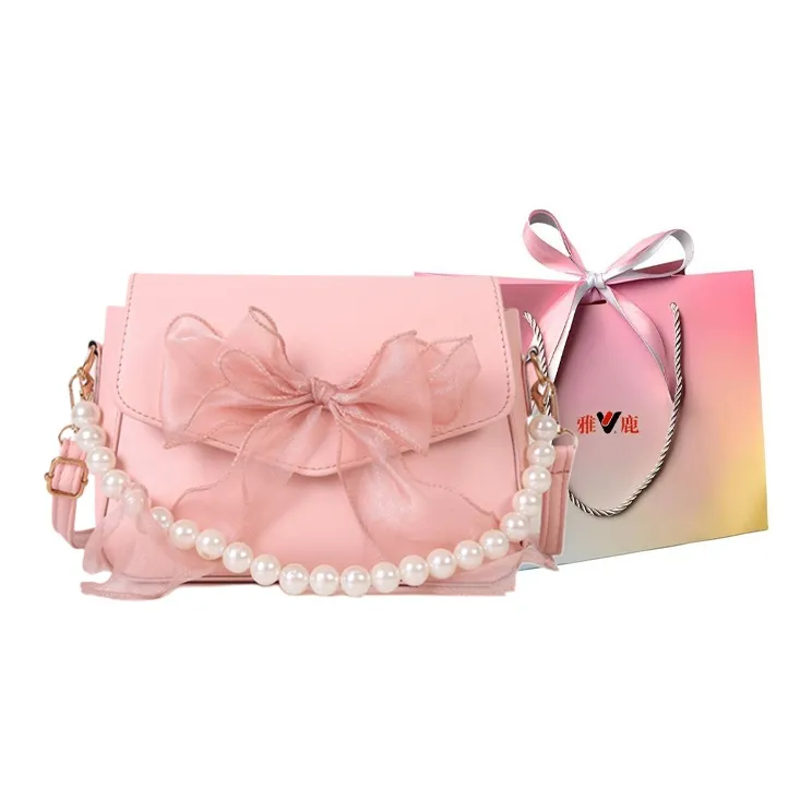 Yalu PU Shoulder Bag Women's White/Black/Blue/Pink-7