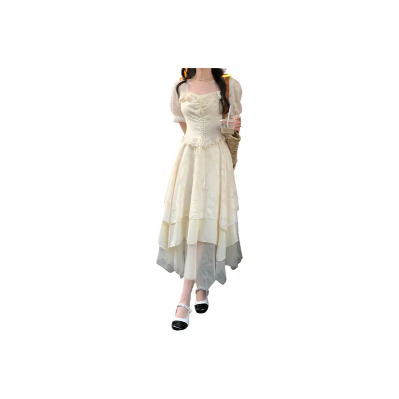 XIANSINIAO Short Sleeved Dress Women's-0