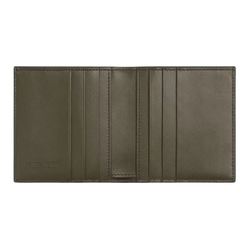 Bottega Veneta Calfskin Wallet Men's Abyss & Cypress Wood Color-1