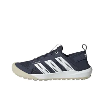 Adidas Anti Slip Wear Resistant Low Top Hiking Shoes Unisex Cyan White