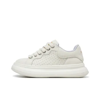 CEDAR HAN Coverage Lightweight Height Increasing Low Top Skateboard Shoes Men's White