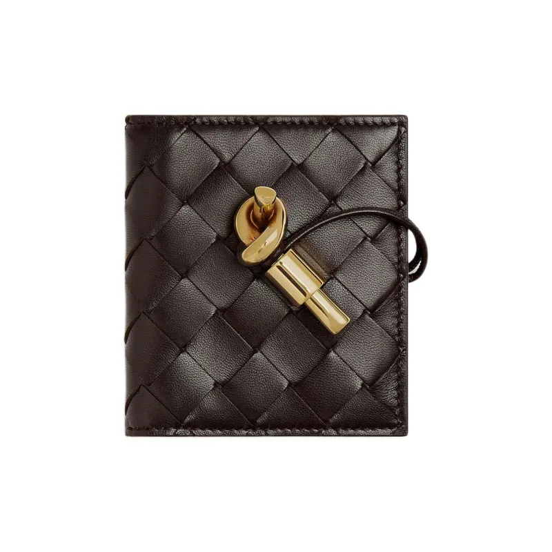 Bottega Veneta Intrecciato Lambskin Card Holder Women's Candy Color-0