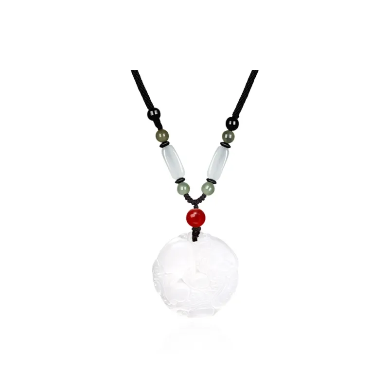 QUIET LOVE Natural Chalcedony Pendants Unisex-0