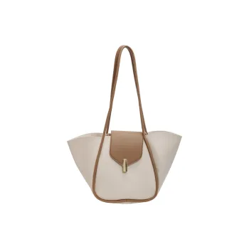 TOUTSEUL YOLO PU Shoulder Bag Women's Ecru/Black/Khaki/Coffee/Brown