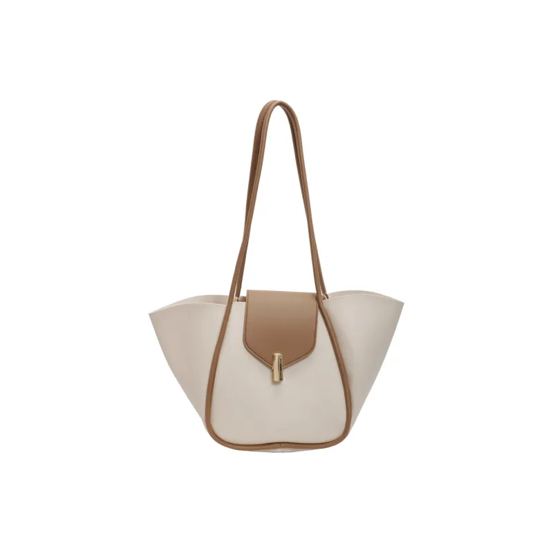 TOUTSEUL YOLO PU Shoulder Bag Women's Ecru/Black/Khaki/Coffee/Brown-0