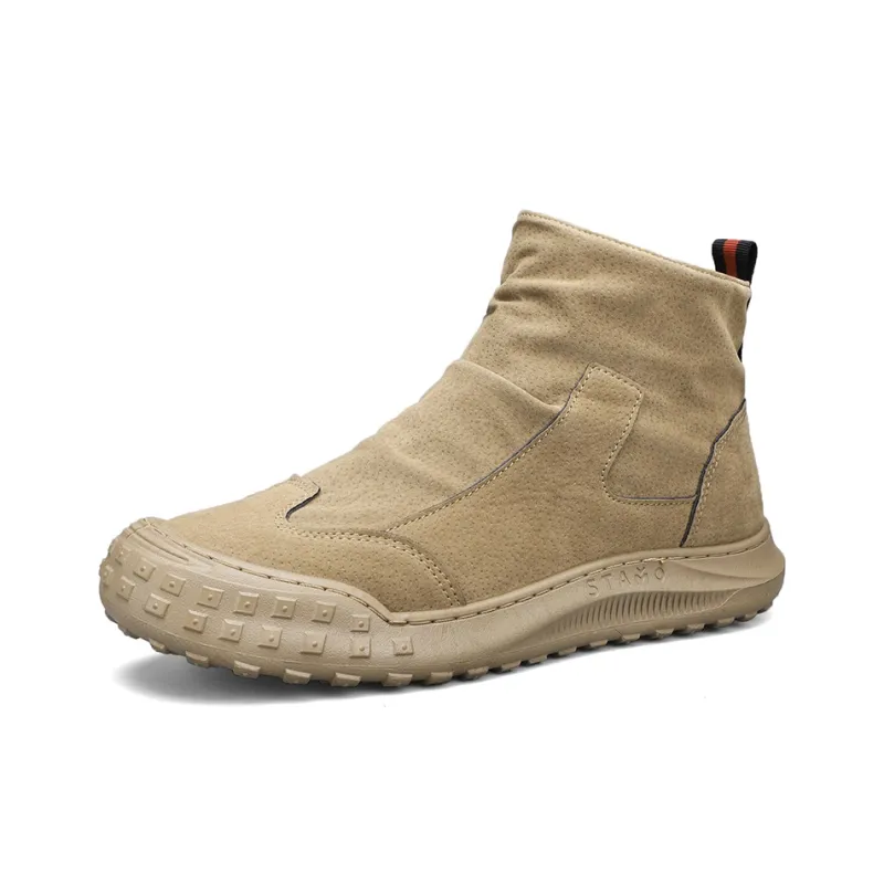 HUANAI Ankle Boots Men Black/Brown/Gray-22