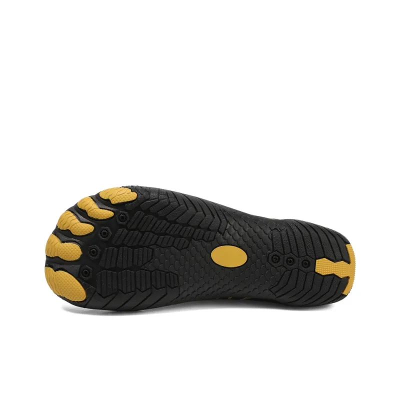 TELENT Odor Resistant Quick Dry Lightweight River Trekking Shoes Unisex Black Gold-4