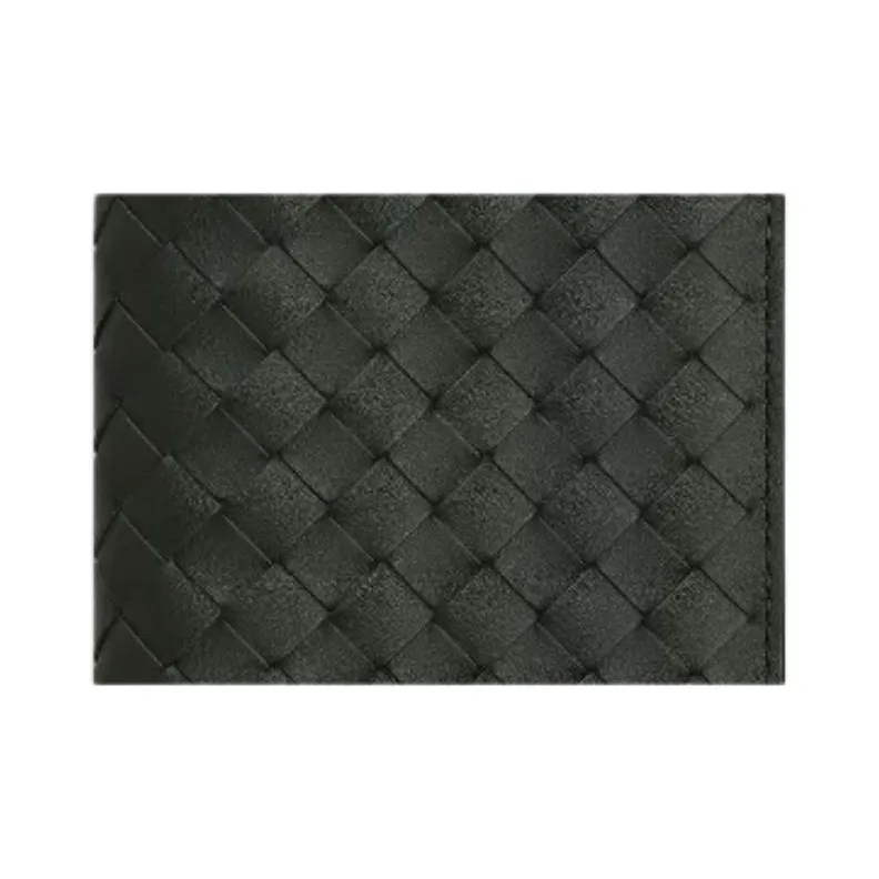 Bottega Veneta Intrecciato Calfskin Card Holder Trumpets Men's Dark Green-3