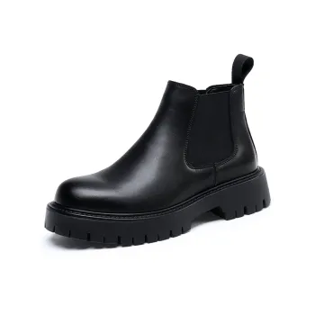 KACHILANG Short Chelsea Boots Men's Black