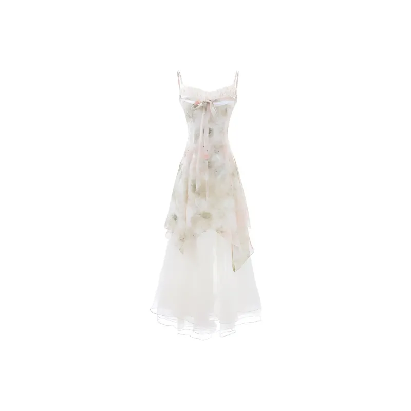 Dior Beauty Slip Dresses Women's Peach With A Hint Of Green-0