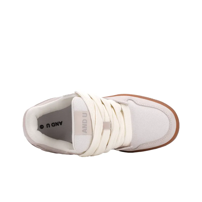 AND U Slip Resistant Cushioning, Abrasion Resistant, Height Increasing Low Top Skateboard Shoes Unisex-43