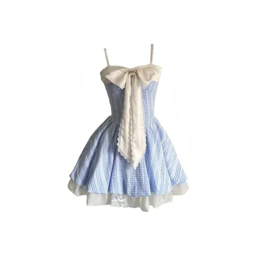 Mu Xiao Xin Slip Dresses Women's Blue