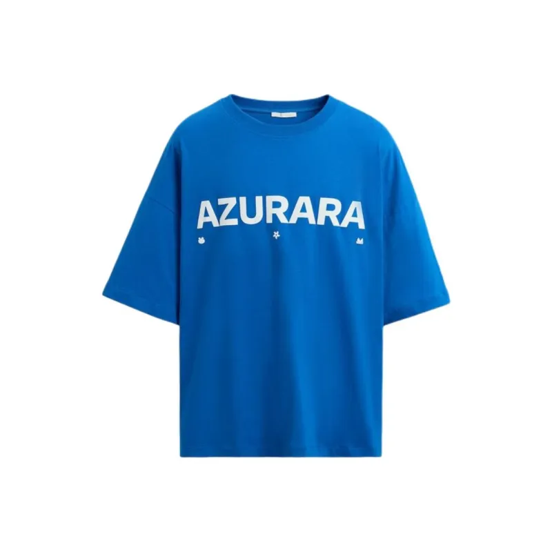 ZARA T Shirts Men Dark Blue-0