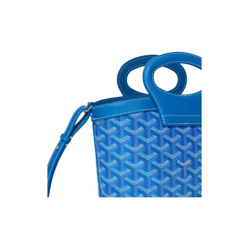 GOYARD Cow Leather Handbag Mini Women's Sky Blue-3