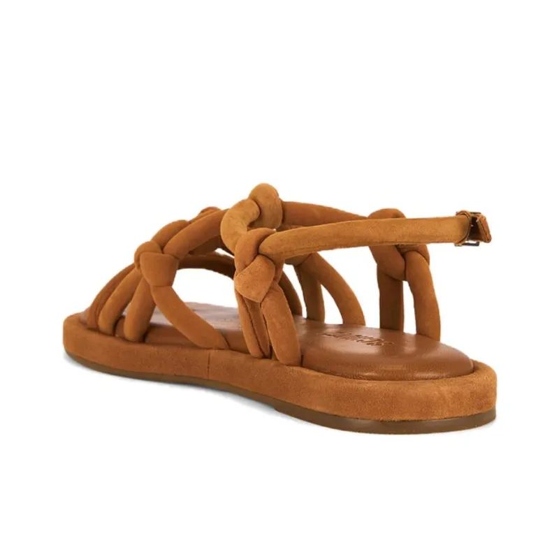 Schutz One Strap Sandals Women's Brown-3