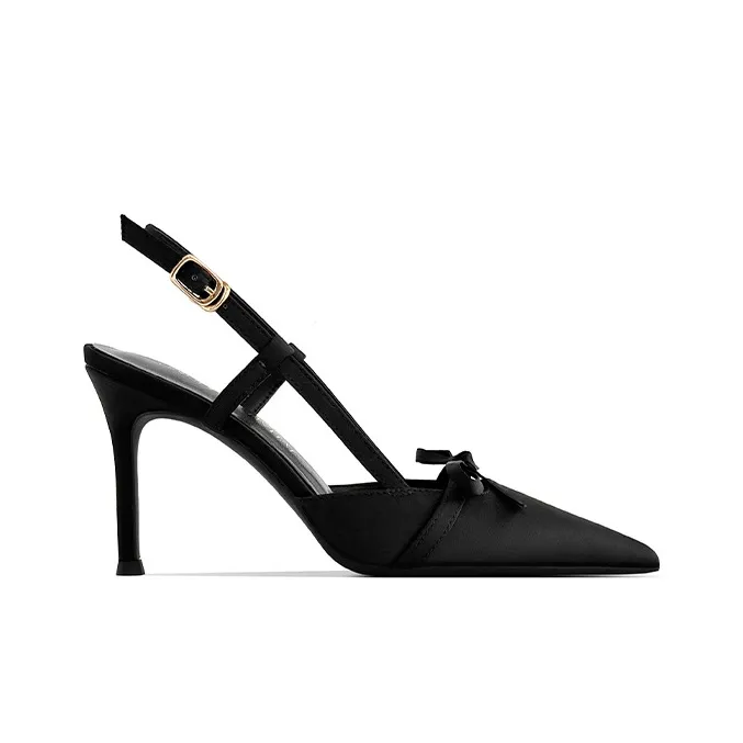 GOSO Slim Heel High Heels 8CM Women's Black-1