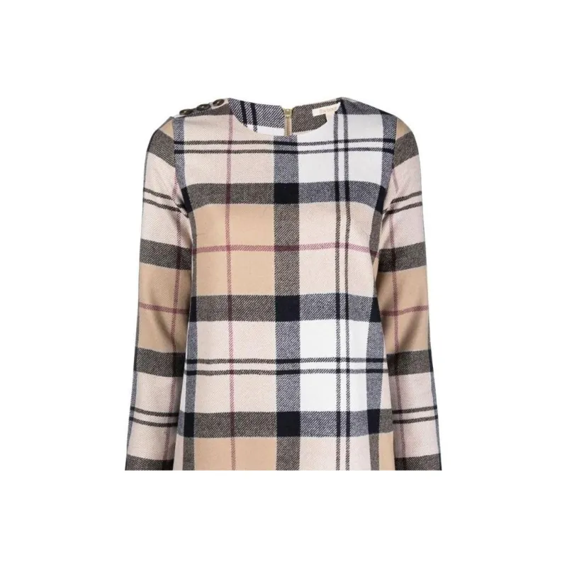 BARBOUR Long Sleeved Dress Women's Khaki-2