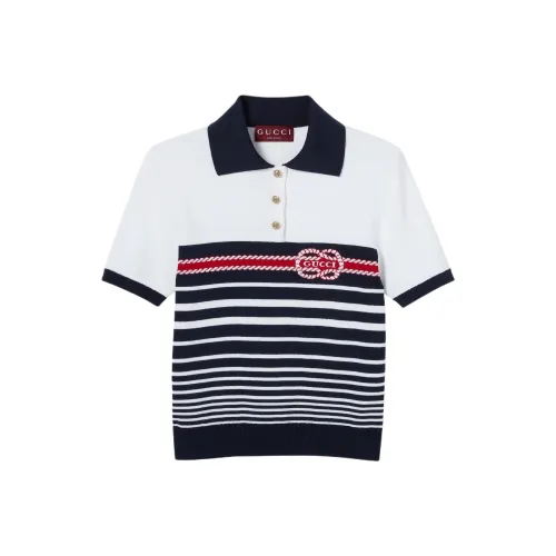 GUCCI FW25 Polo Shirt Women's Blue