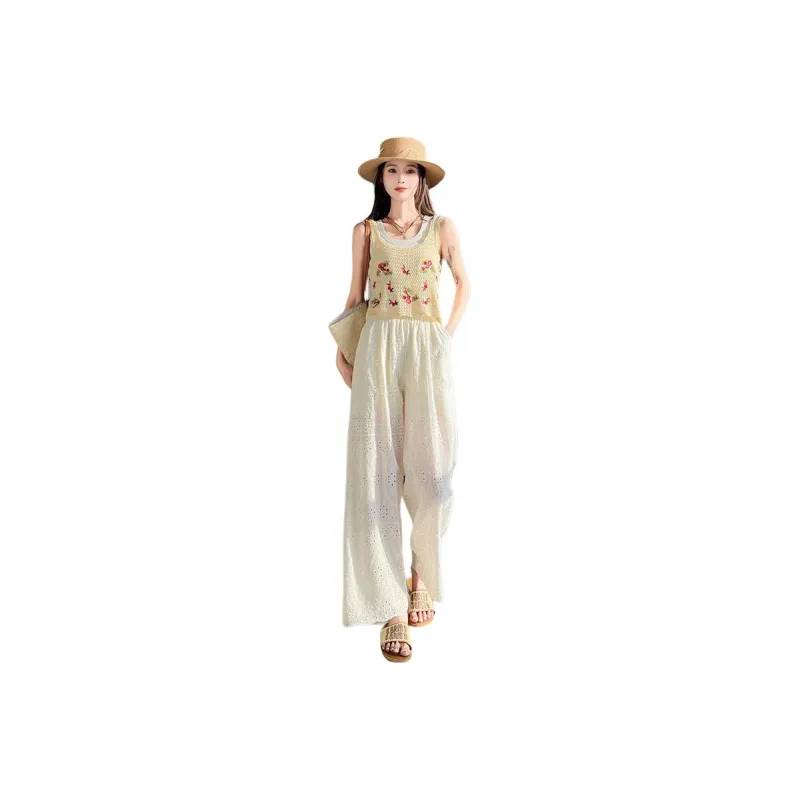 Flowers In Water Casual Pants Women's-9