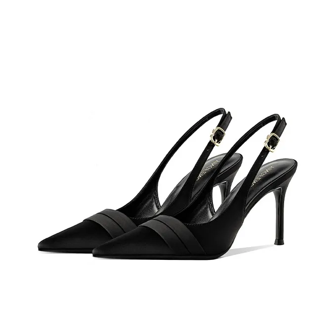 GOSO Slim Heel High Heels 8CM Women's Black-2