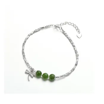 WEITIANXUAN Hetian Jade Bracelets Pale Greenish White Jade Women's