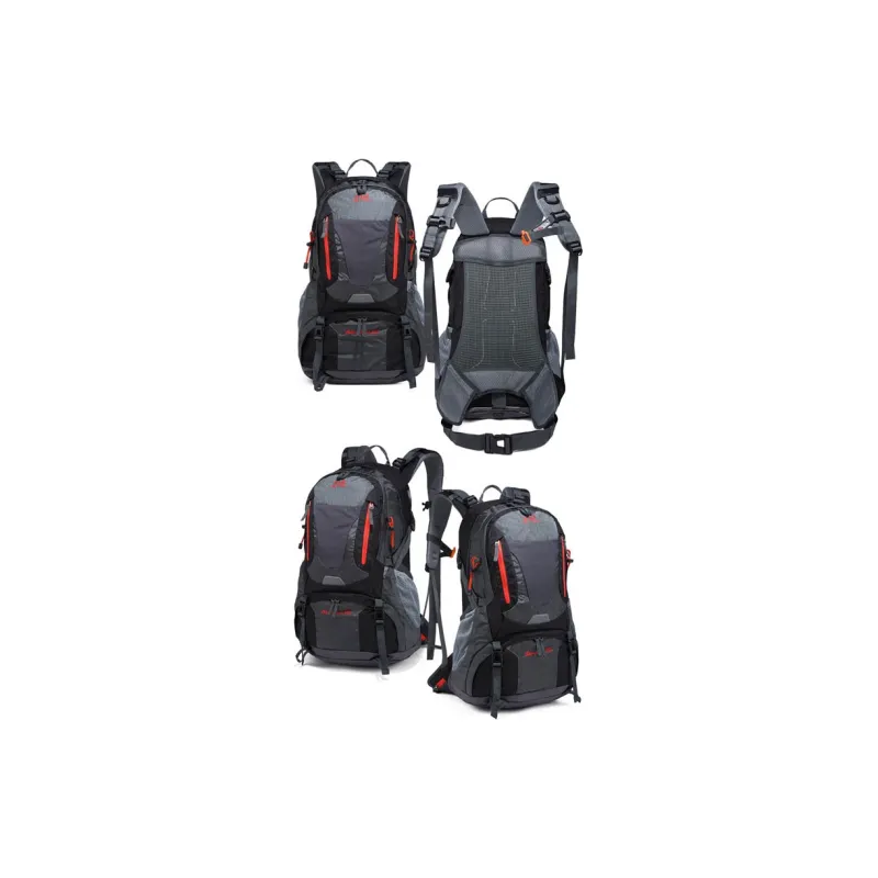 KANTANZHE Cologne Fabric Backpack Regular Unisex Gray-2