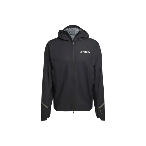 Adidas Terre SS25 Waterproof And Windproof Windbreaker Jacket Men's Black