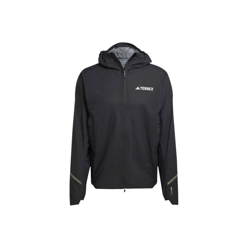 Adidas Terre SS25 Waterproof And Windproof Windbreaker Jacket Men's Black-0