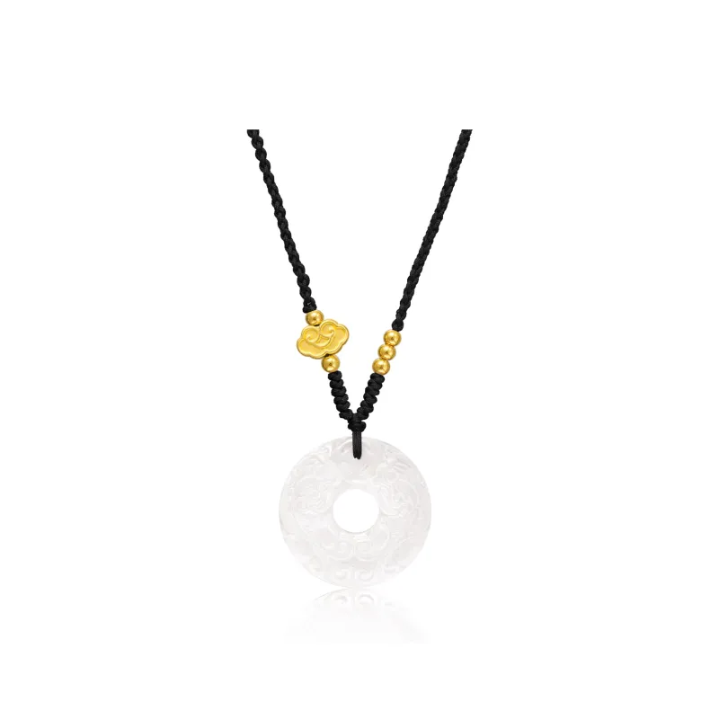 QUIET LOVE Natural Chalcedony Pendants Unisex-0