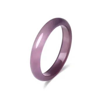 Artisan Lock Heart Jade Natural Chalcedony Bangles Women's