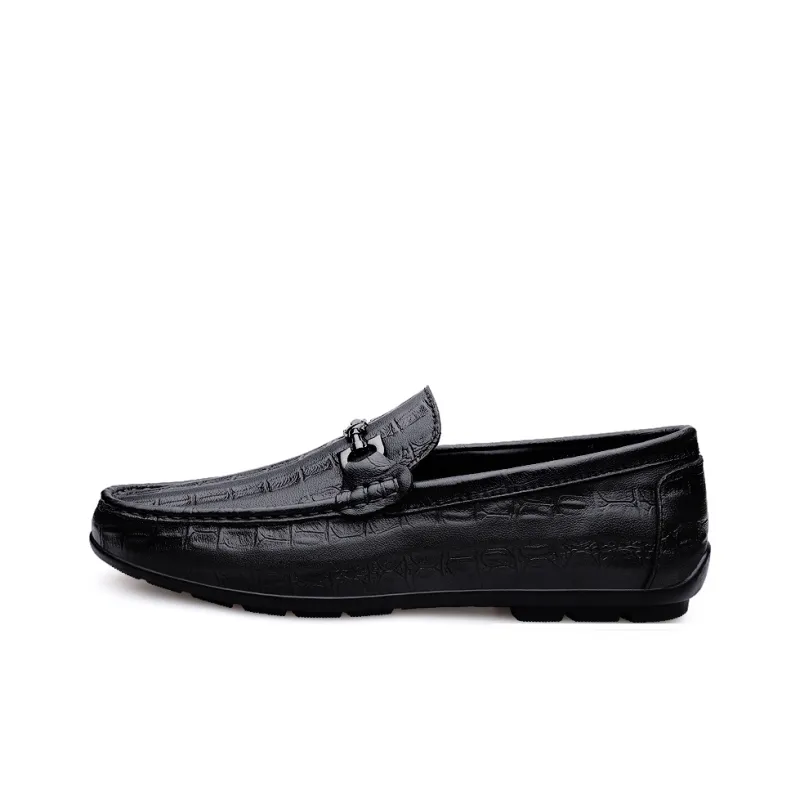DILIKAN Men's Casual Shoes Men Low Top Black/Brown-0