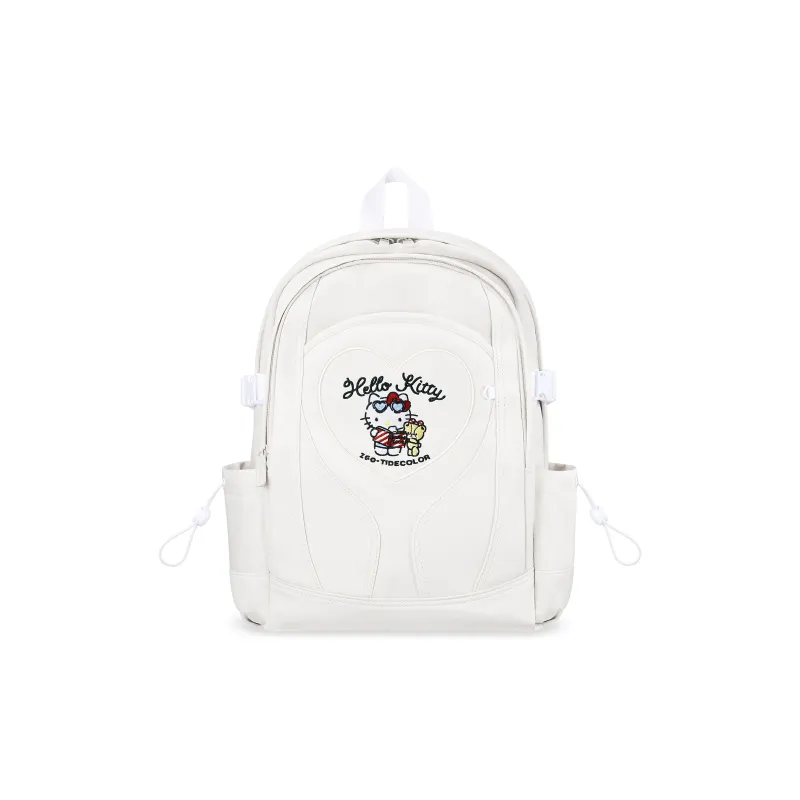Zgo Hello Kitty Polyester Casual Bestie Outing Travel Backpack Regular Women's Ecru-0
