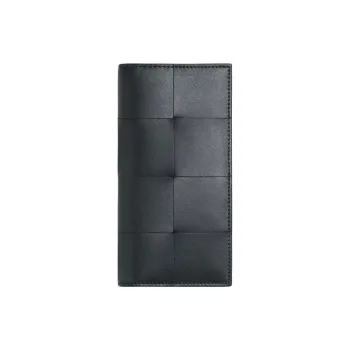 Bottega Veneta CASSETTE Calfskin Wallet Men's Slate Wood Color