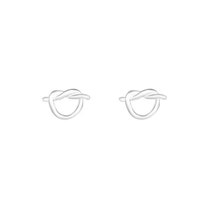 Happy Tide S999 Fine Silver Stud Earrings Women's-0