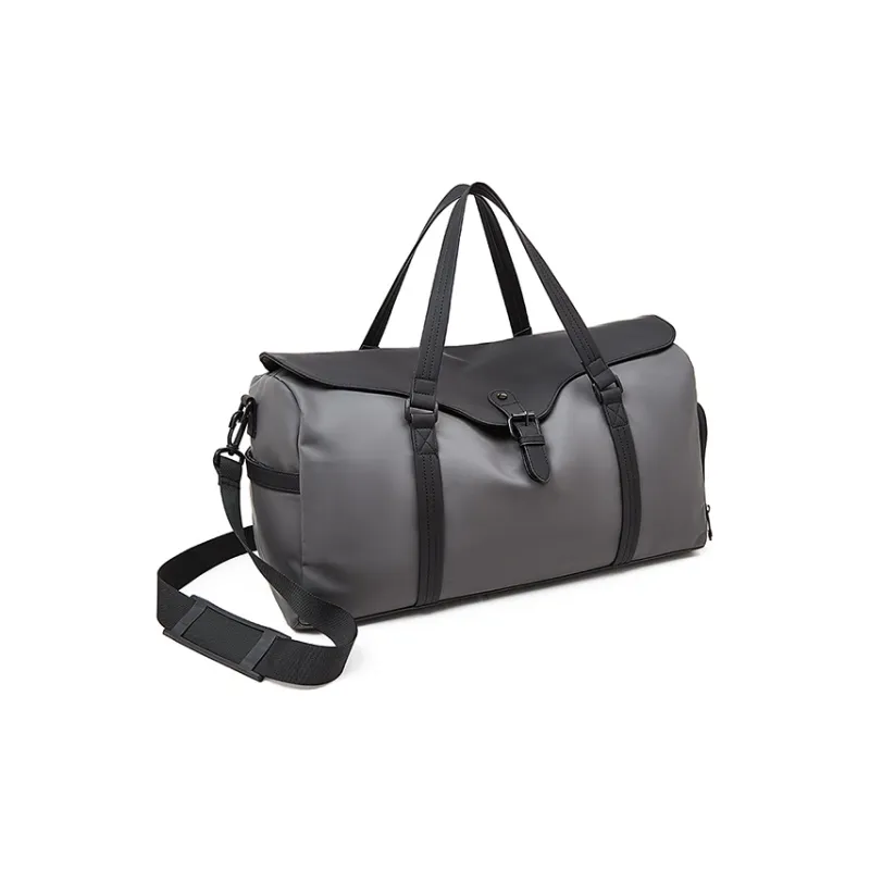 Old Man's Head Synthetic Leather Travel Bag Unisex Black/Gray-14