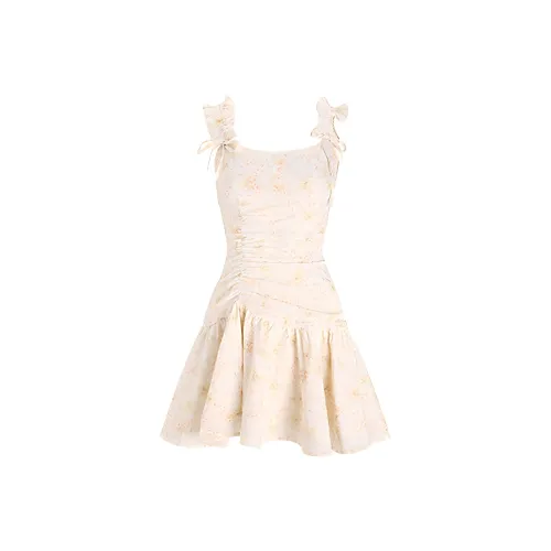 Mu Xiao Xin Slip Dresses Women's Saffron