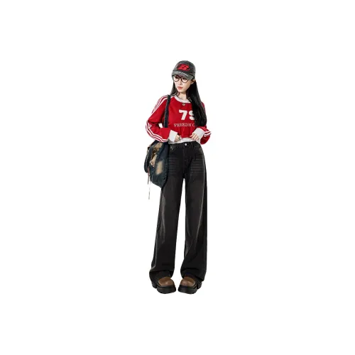 MPOX Jeans Women's Black Gray