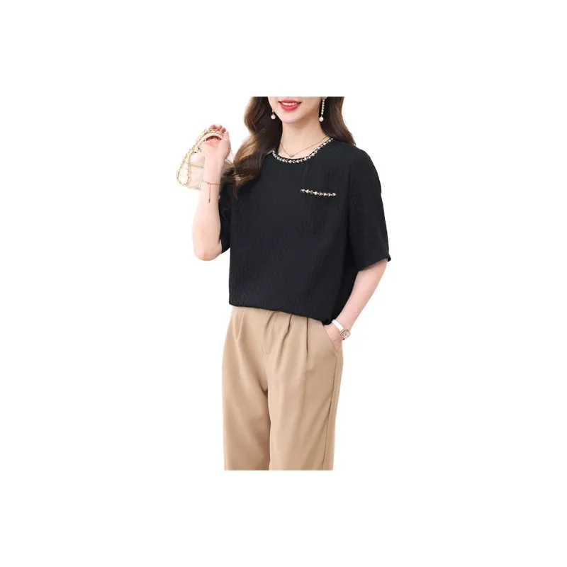 Yi Mengyuan Shirts Women's Black-0