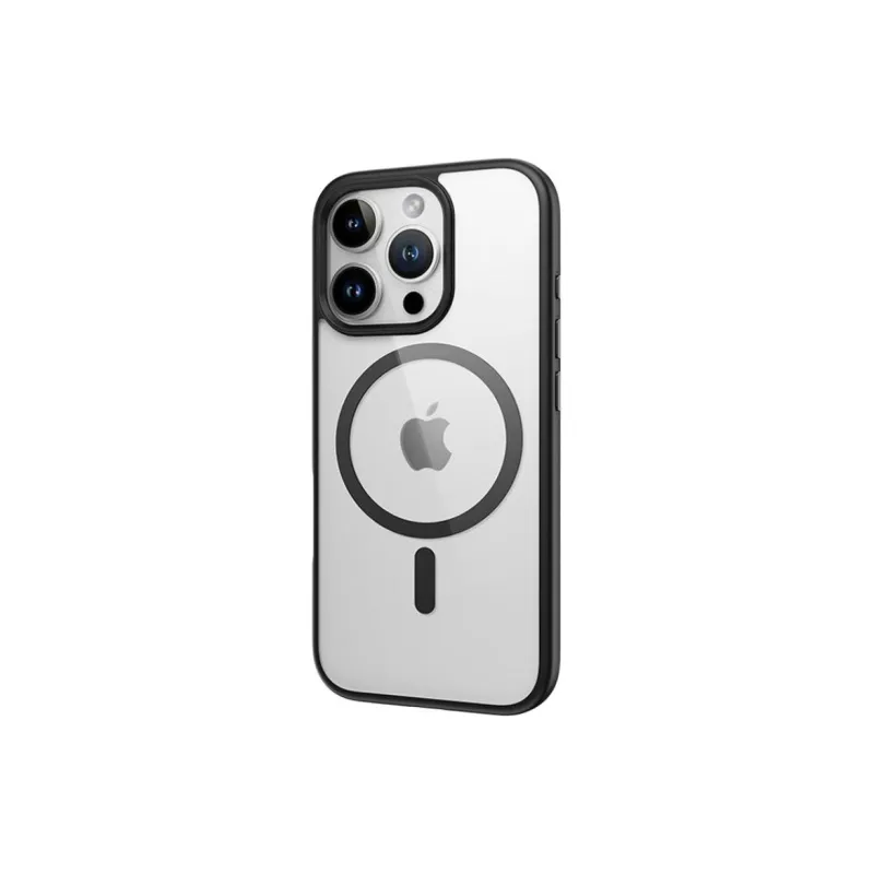 HUINIAN TPU+PC Material Transparent Magnetic Large Hole Phone Cases Compatibility IPhone16Promax/15/14 Solid Color-1