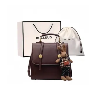 Bullrun Synthetic Leather Backpack Women's Brown