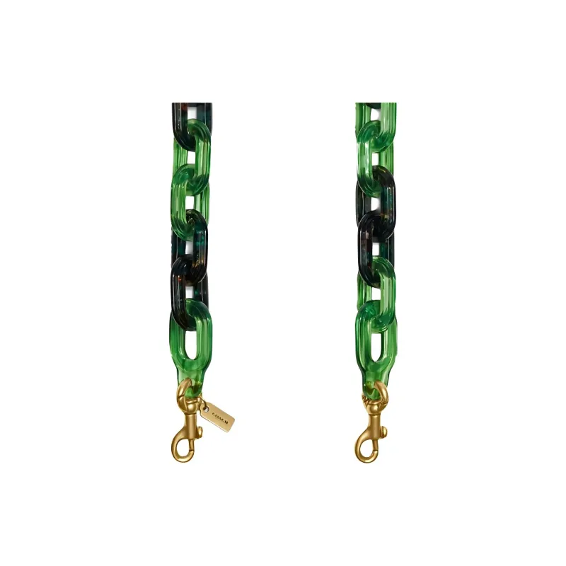 COACH Recycled Resin Short Chain Bag Accessory Bag Strap Women's Green Gradient-1
