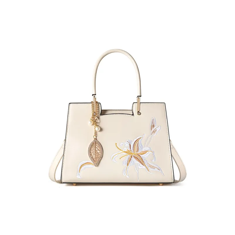 Vigno Synthetic Leather Handbag, One Shoulder, Crossbody Bag Regular Women's Ecru-1