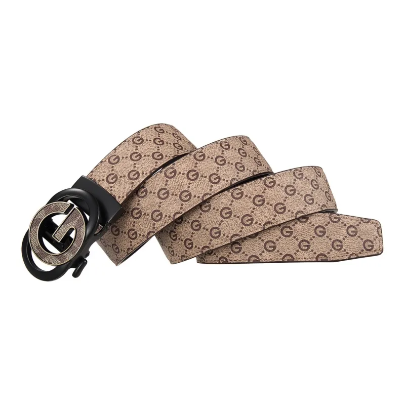 PISHUSHU Cow Leather Belts Men's Width 3.5cm-3