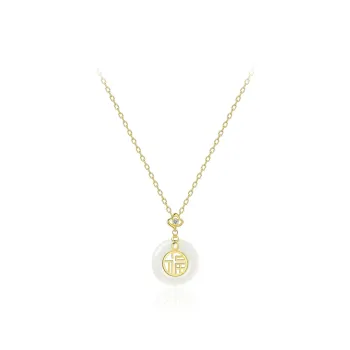 FBRUE White Jade Bodhi Necklaces Unisex