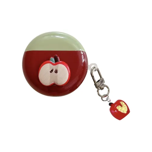 YOUKAIYUE Compatible With Huawei Freebuds 5i/6i Silicone DIY 3D Effect Green Lid Apple Headphone Cases