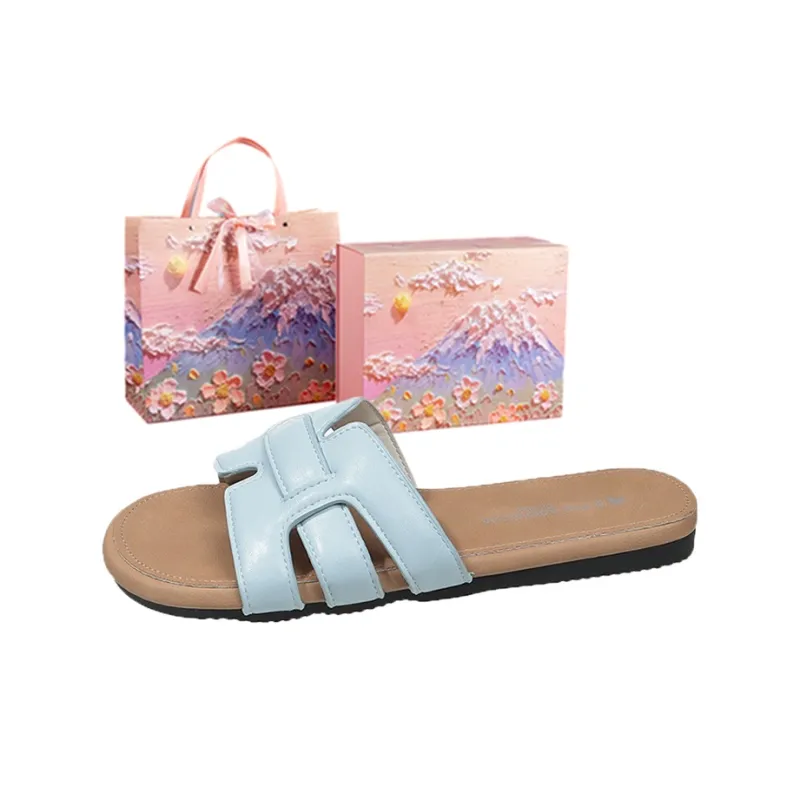 AJPAP Rubber Sole Slip Resistant Odor Resistant Abrasion Resistant Slide Slippers Women's-27