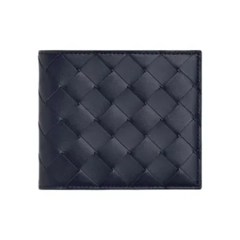 Bottega Veneta Calfskin Wallet Men's Abyss Cypress Wood Color